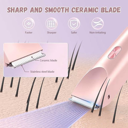 2-in-1 Draadloze Scheerapparaat/shaver voor Vrouwen – Voor Gezicht en Lichaam, Geschikt voor Droog en Nat Gebruik